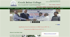 Desktop Screenshot of coochbeharcollege.org.in